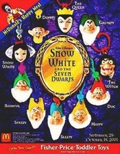 McDonald's Happy Meal Toys 2001 Snow White  The Seven Dwarfs You Pick Your Toy