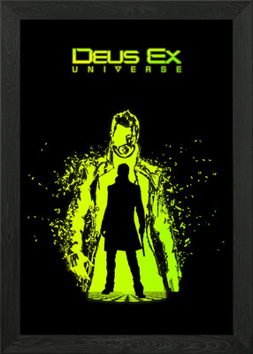 Deus Ex Universum Silhouette Kunst gerahmtes Wandbild Poster Leinwanddruck Bild