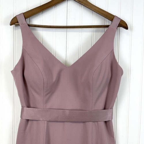 WHITE Vera Wang Gown Dress Womens 12 Quartz Pink Bridesmaid Wedding Formal Prom - Picture 4 of 17