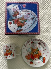 SANTA' S MAGICAL COOKIES CHERYL ANN JOHNSON STONEWARE SAKURA, PLATE & CUP K MART