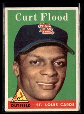 1958 Topps Curt Flood Rookie Ex Set Break #464