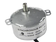 Synchronous Synchron Motor TYD-50 12V AC 10-12RPM Flush Shaft 11mm Fixed Rota...