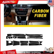 For 2008-14 BMW X5 E70 X6 E71 3D Carbon Fiber Pattern Interior DIY Trim Decals