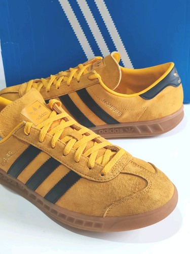 ADIDAS *HAMBURG* (FX5673) YELLOW/BLACK/GOLD MENS SUEDE TRAINERS UK 9 EU 43 1/3 - Picture 4 of 16
