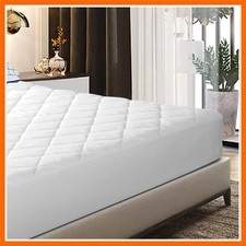 Quilted Mattress Pad - Lightweight Yet Substantial, Elastic Fitted Mattress T...