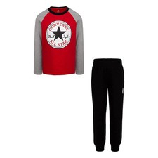 Converse Kids' T-Shirt and Joggers Set - Enamel Red