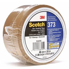 Scotch 373 Carton Tape, Polypropylene, Tan, 48Mm X 50M