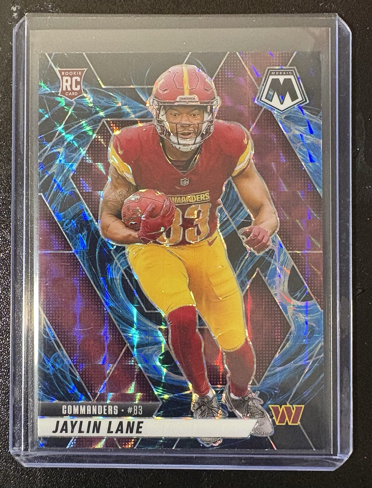 2025 Panini Mosaic Jaylin Lane Genesis Mosaic Prizm Commanders No. 306