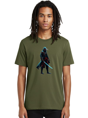 Ninja-Warrior-1 Mens Graphic Tee, 100% Cotton, Casual Summer Wear