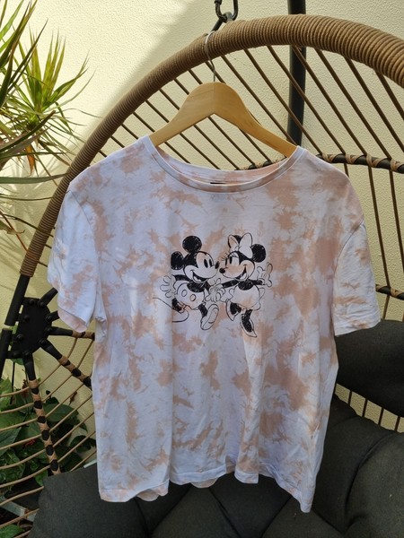 Disney Tie Dye Micky And Minnie Mouse T-Shirt Size XXL Cotton Natural Fibres