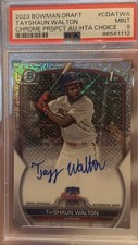 2023 Bowman Draft TayShaun Walton 1st Chrome Auto HTA Choice /150 PSA 9 Phillies