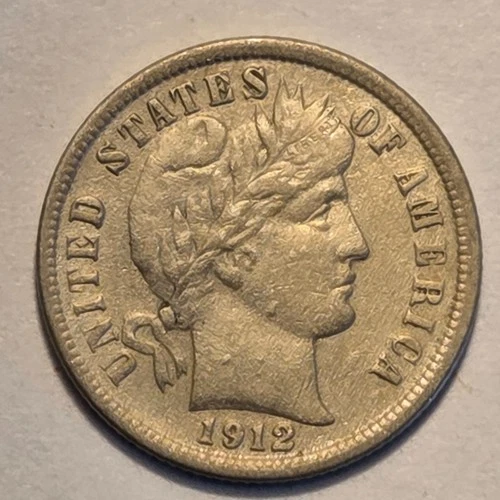 Photo of a 1912-S Barber Dime from an eBay listing that sold on Jul 22, 2026