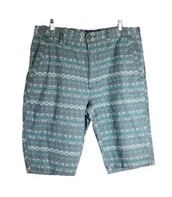 Americanrag Shorts Mens 32 Aztec Blue White Flat Front Chino Golf Outdoor