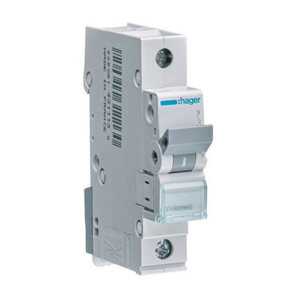 Hager Circuit Breaker 1-Phase 20A 230/400V IP2X Protection