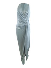Lauren Ralph Lauren Women's Foil-Print Jersey Gown (2, Ashley Blue)