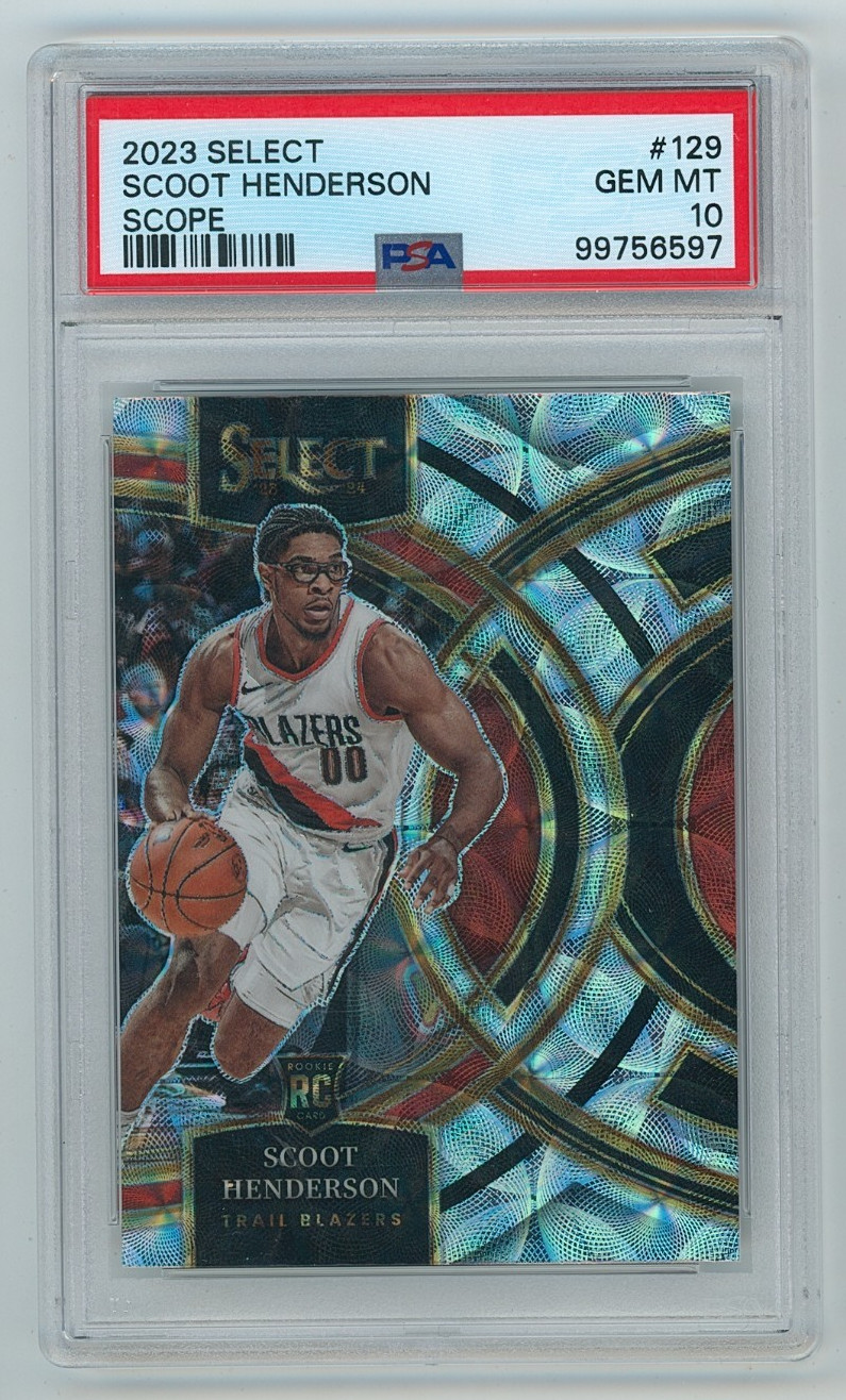 2023 -24 Select Scoot Henderson Rookie Premier Scope Prizm PSA 10 Gem Mint