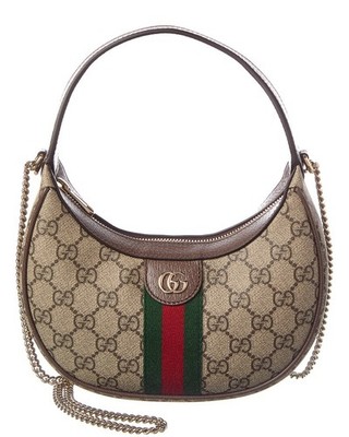 Gucci Ophidia Small Gg Supreme Canvas & Leather Hobo Bag Women's Brown