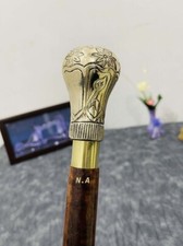 Brass Designer Knob Handle Walking Stick Royal Vintage Victorian Style Handmade