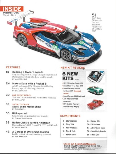 Escala Auto Enthusiast diciembre 2019 Mopar Dodge Plymouth Ferrari garaje diorama Olds - Imagen 2 de 10