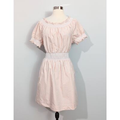 J Crew Light Brown Gingham Dress NWT