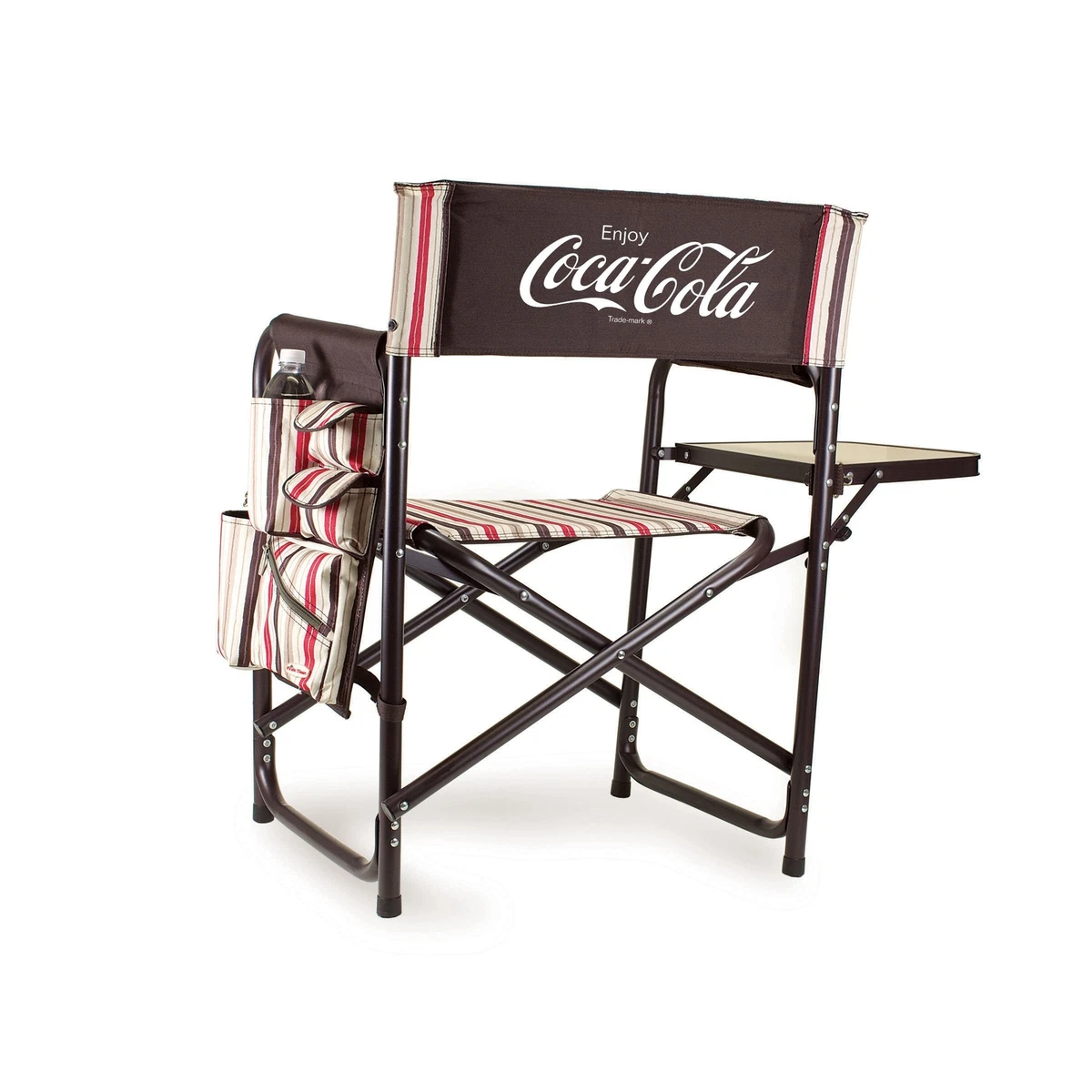 Picnic time folding chair with side table outlet