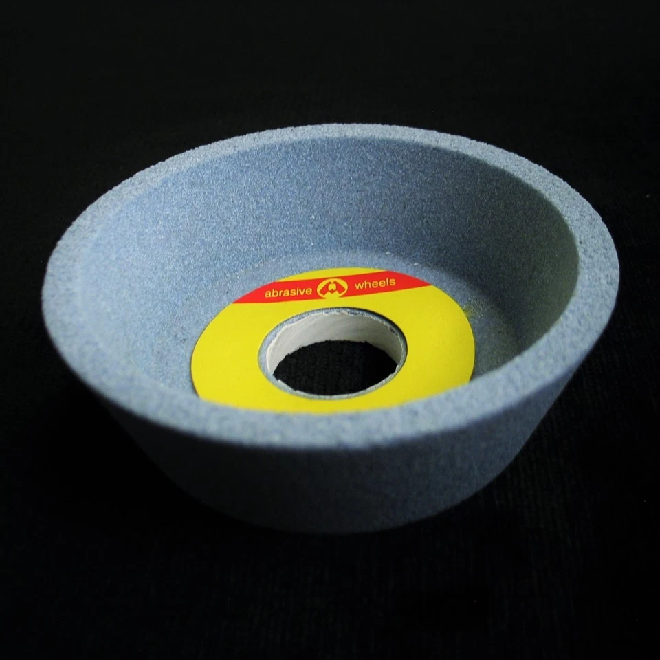 MIDLAND ABRASIVES 125x40x31.75 Taper Cup Grinding Wheel Model Making Tool & Cutter D2 & Hard Steel