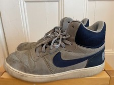 Nike Court Borough Mid Mens Sz 11 Gray Navy Basketball Shoes Sneakers Georgetown
