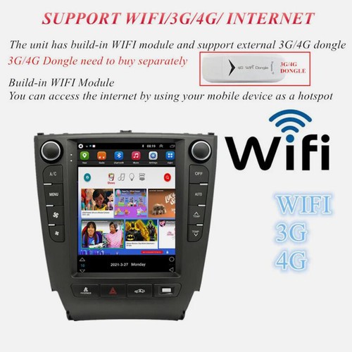 FIT LEXUS IS250 IS350 2005-2012 ANDROID 12 APPLE CARPLAY CAR STEREO RADIO GPS BT - Picture 3 of 7