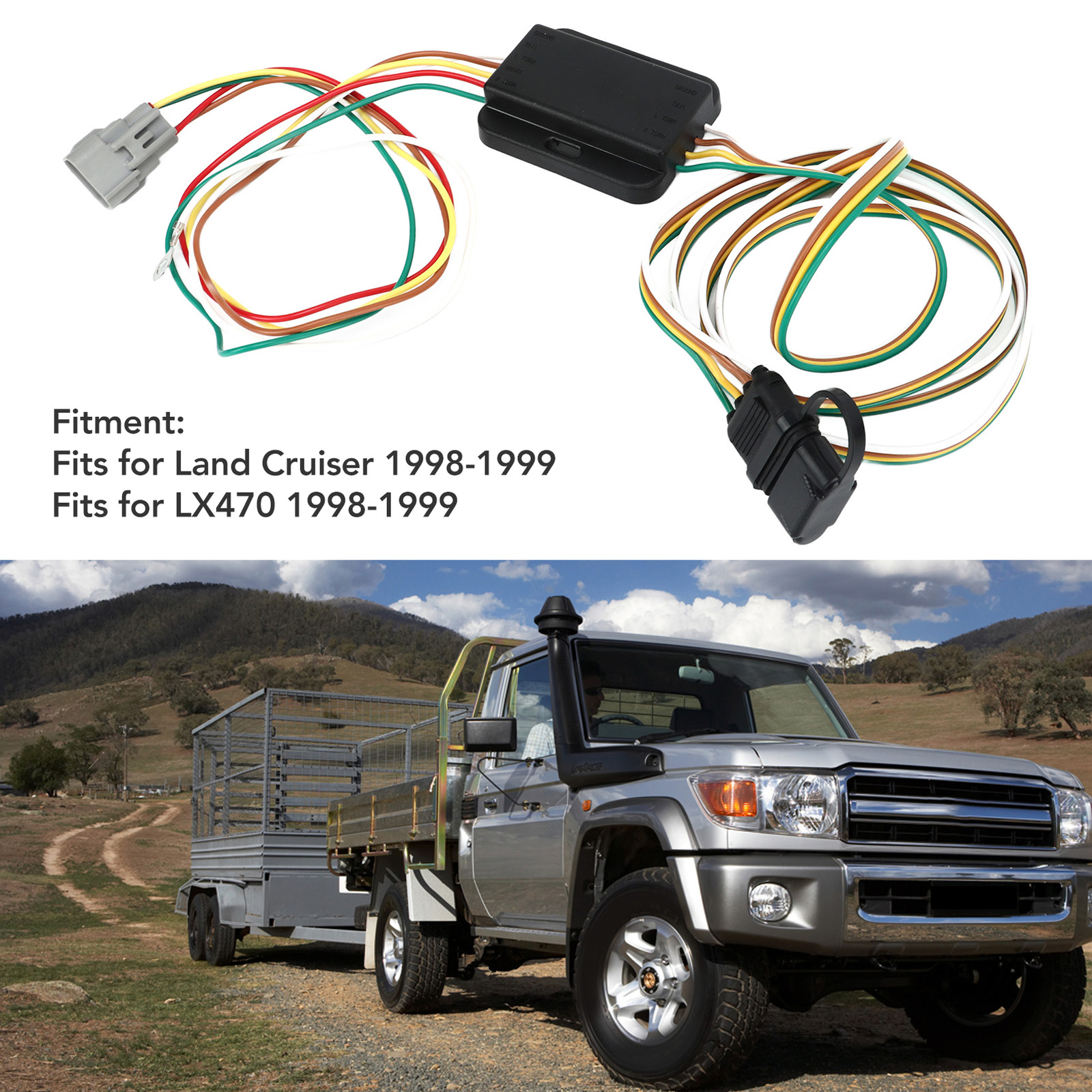 ⊹4 Pin Trailer Wiring Harness 55365 Taillight Brake Turn Signals