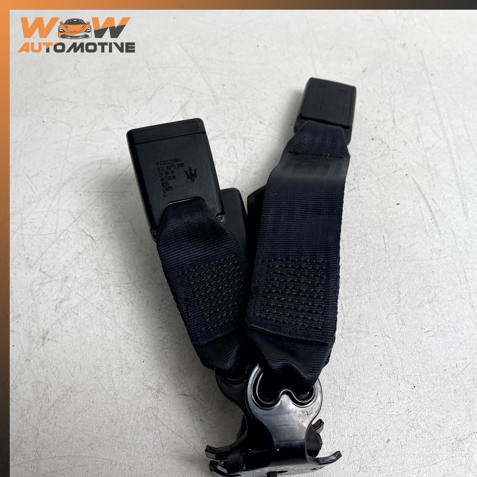 14-17 MASERATI GHIBLI REAR SEAT BELT BUCKLE SET OF 4 ITEM OEM