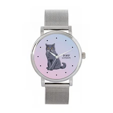 Toff London TLWS-31974 Ladies Blue British Shorthair Cat Watch