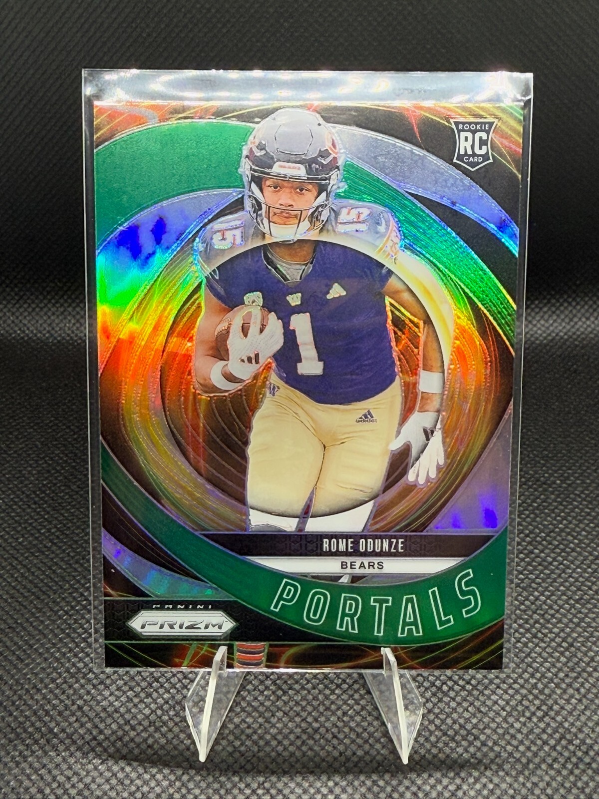 2024 Panini Prizm Rome Odunze Green Portals Rookie (RC) - Bears