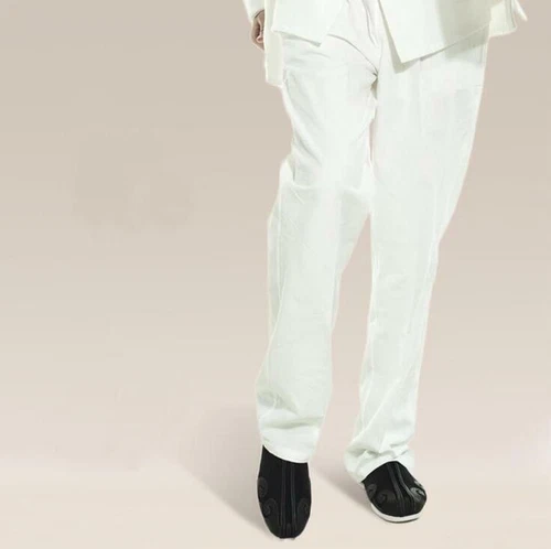 New Men's Cotton Shaolin Kung fu Tai Chi Martial arts Pants Wushu Trousers GIFT- - Picture 10 of 26