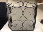 Black Metal Victorian Style 3way Metal  Black Fireguard Fire Surround