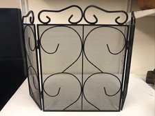 Black Metal Victorian Style 3way Metal Black Fireguard Fire Surround