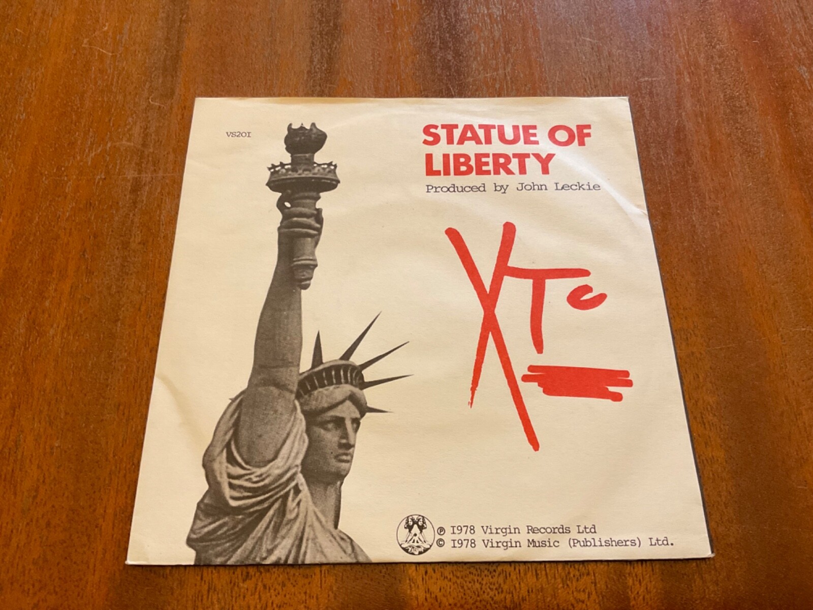 XTC Statue of Liberty UK 7 inch P/S Andy Partridge Dukes of