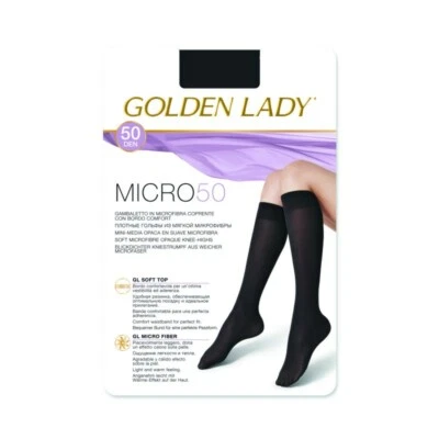 GOLDENLADY 10 PAIA GAMBALETTO GOLDEN LADY MICRO 50 DEN CON POLSINO COMFORT TAGLIA UNICA