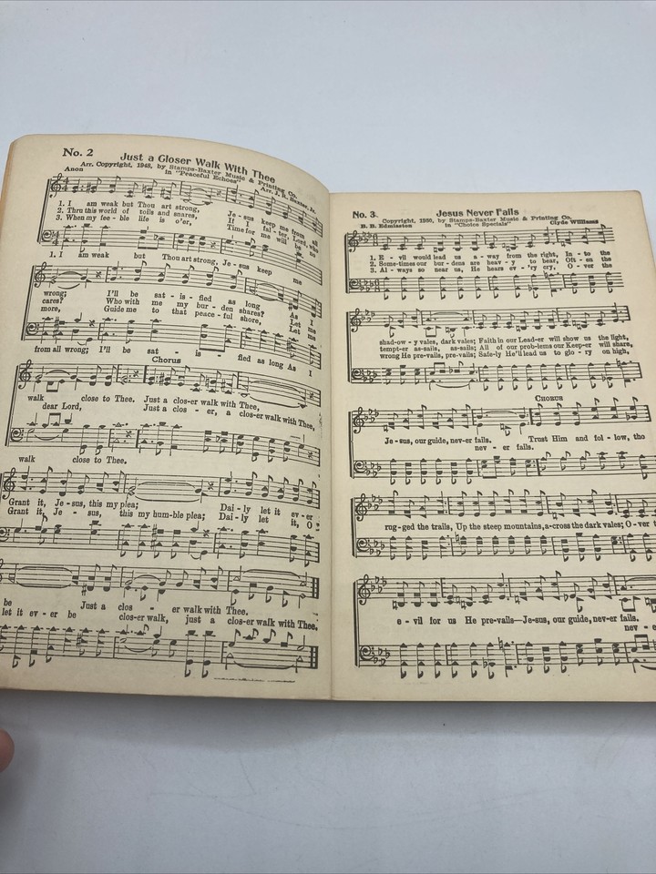 Vintage 1950 “Choice Specials” Stamps Baxter Hymnal Song Book Shape
