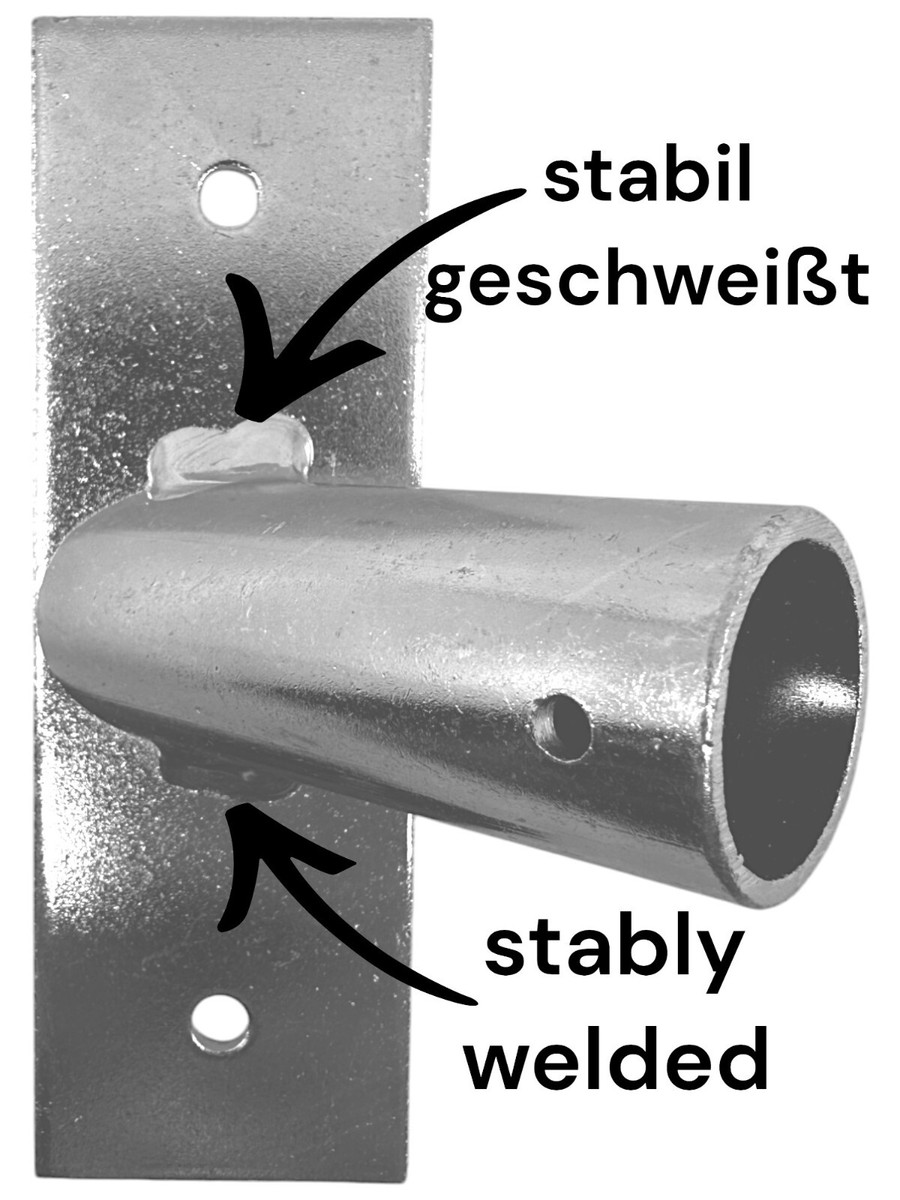 Metall-Moppanschluss Mit Gewinde – Adapter Für 1-Zoll-Besenstiele, Edelstahl, Silber