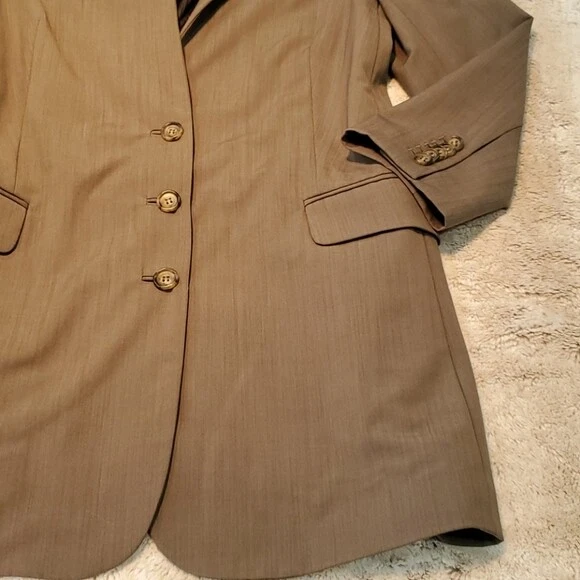 Blazer Elizabeth and James Largo Marrón Mezcla Lana Talla 6 Foto 2 de 4