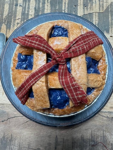 Pastel de arándanos de celosía colonial primitivo de 4"" elección de aroma - Imagen 3 de 5