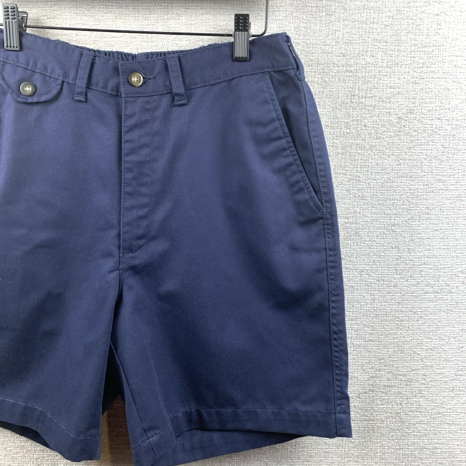 Pantalón Corto Chino TOWNCRAFT Para Hombre Talla 32(30) x 6.5 Azul Marino Elástico Espalda Fácil Cuidado Escuela Foto 3 de 4