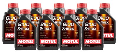 Motul 8100 X-MAX 0W40 - 9L - Fully Synthetic Engine Motor Oil (9 x 1L)