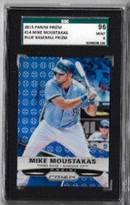 2015 Panini Prizm Mike Moustakas SGC 96/ 9 Blue Baseball Prizm