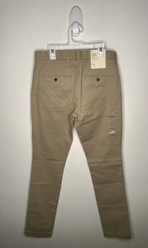 Gap Khaki Pants Boys Size 18 28X30 Tan Skinny Leg Chino School Uniform Mid Rise - Picture 3 of 4