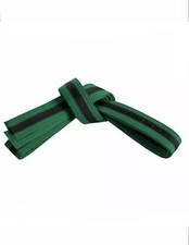 Century Double Wrap Green/Black Stripe Karate...