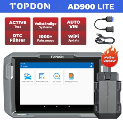 TOPDON ArtiDiag900 Lite OBD2 Diagnosegerät Alle System Active Test All-in-One DE