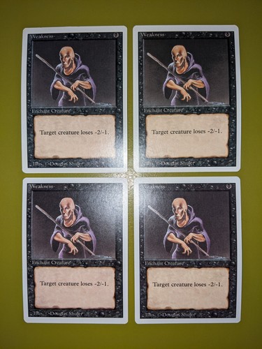 Weakness X4 Revised Edition 4x Playset Magic The Gathering MTG EBay