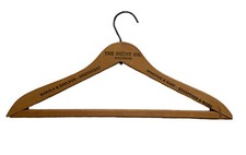 Vintage Nagel Height Co Advertising Wooden Coat Suit Pant Hanger Made USA 17"