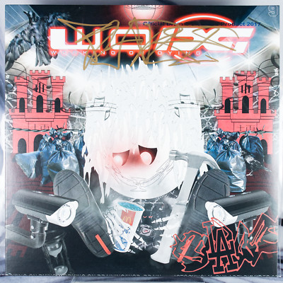 BLADEE WORKING ON DYING VINYL SIGNED AUTOGRAPHED Silver LP Drain Gang Ecco2k